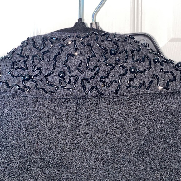 Ivana Wool Blazer Jacket. Embellished Removable collar Satin covered buttons. - Picture 9 of 14